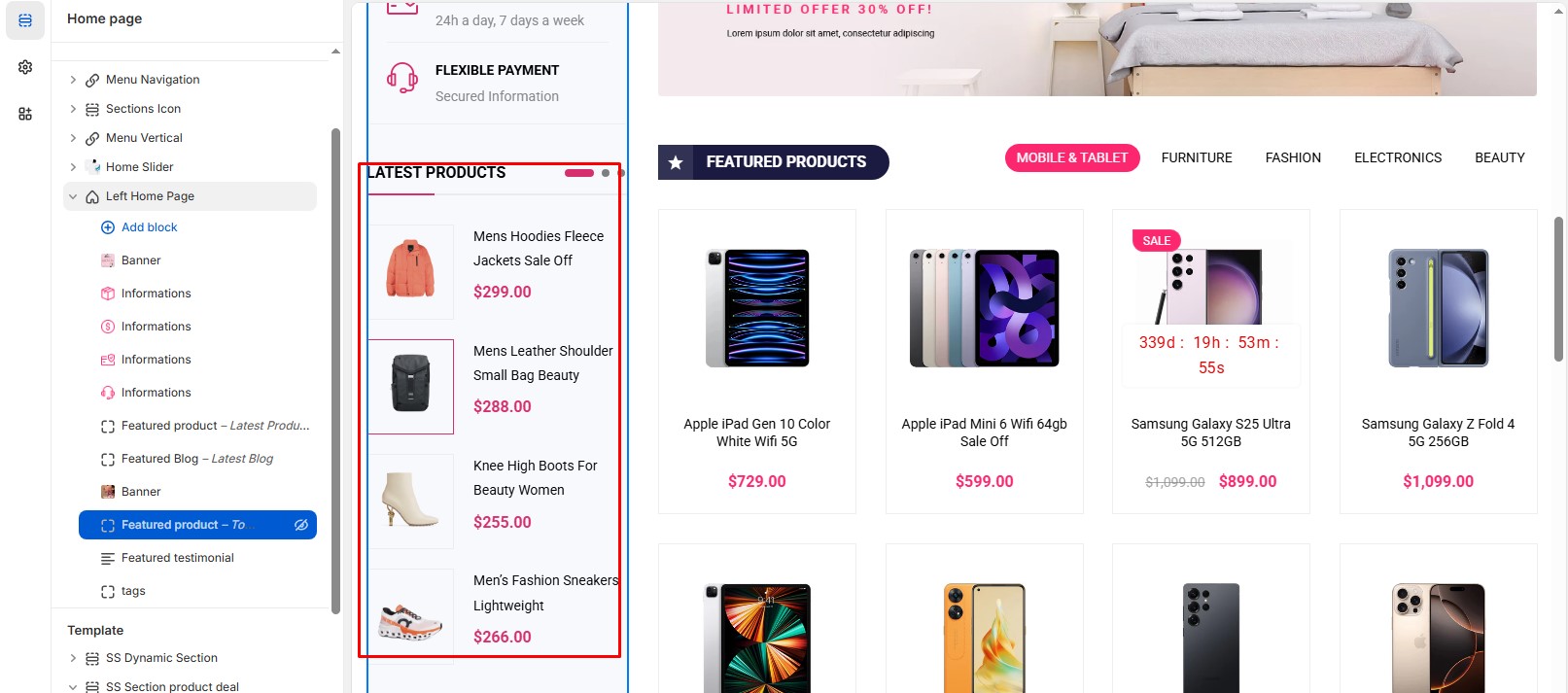 Home Collection Slider