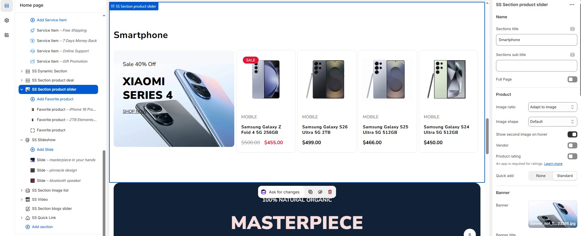 Home Collection Slider