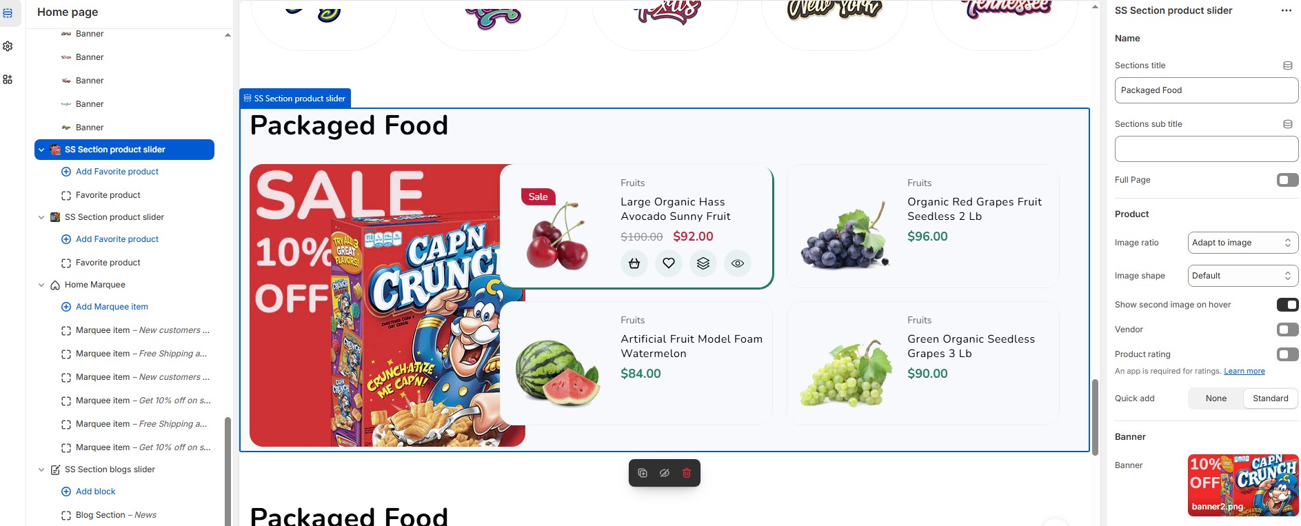 Home Collection Slider