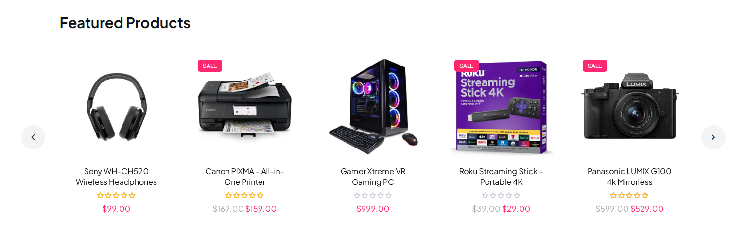 SWE Woo Products Slider